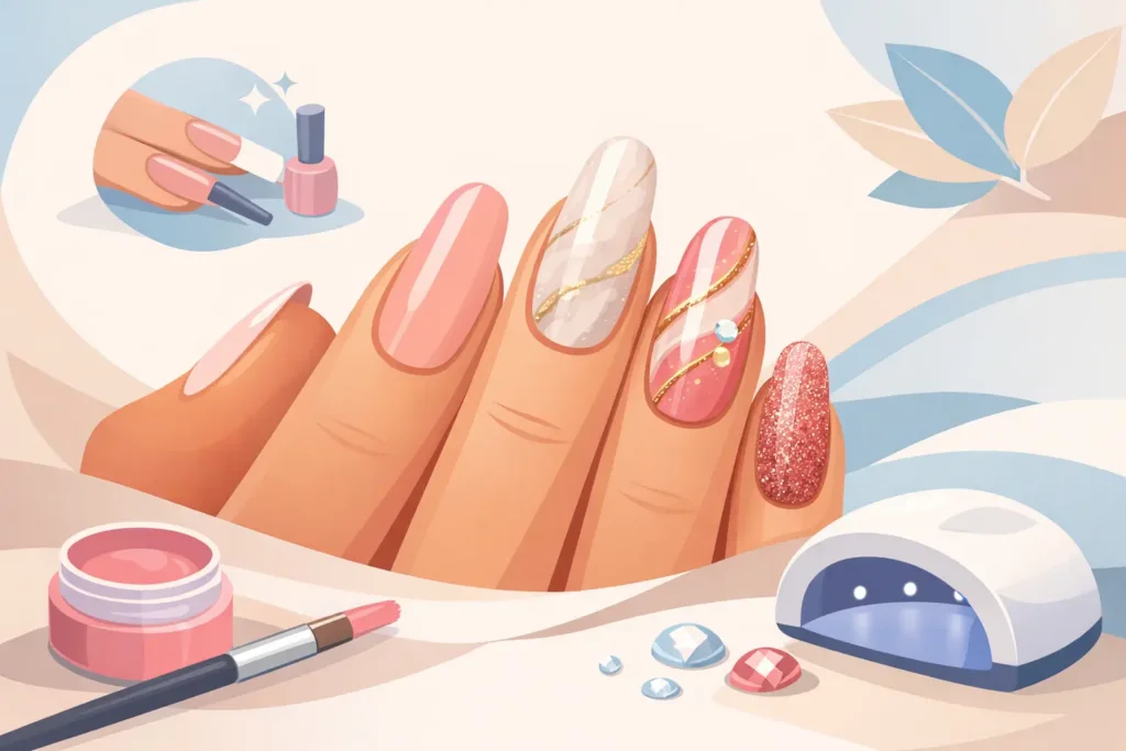 Nail Extensions With Nail Art That Last