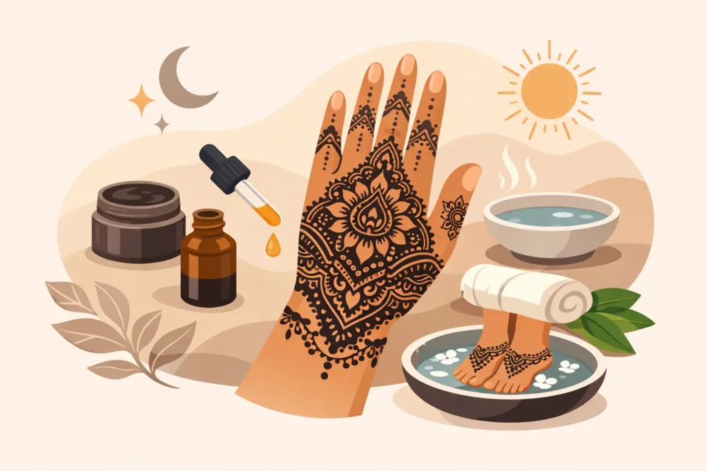 Henna Aftercare Tips for Dark Stain