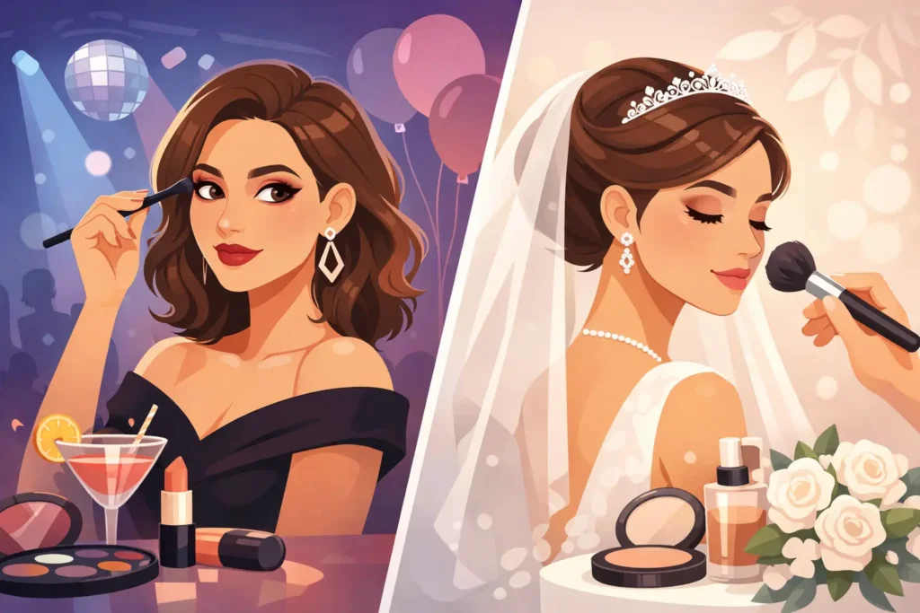 Party Makeup vs Bridal Makeup Explained