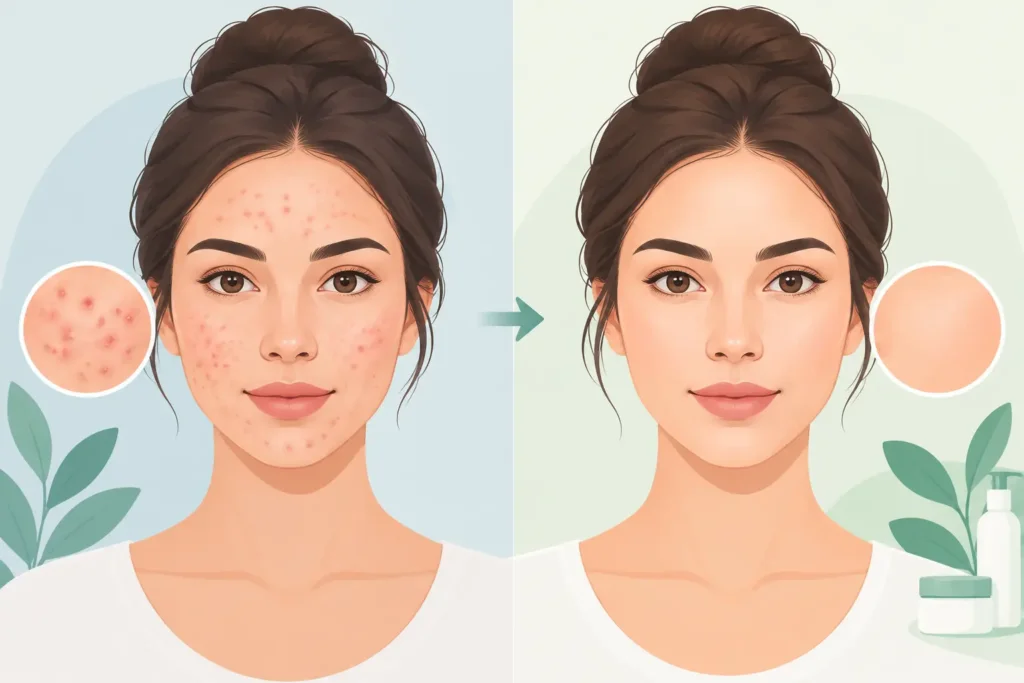 Acne Facial Before and After Example: What to Expect
